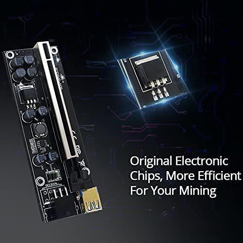 FDSF 6Pcs PCI-E Riser 009S Card PCIE PCI E Extender GPU X16 USB 3.0 to 6Pin Cable Riser for Video Card Mining(A)　並行輸入品 PCI Riser Card 6Pcs 009S PCIE Extender GPU X16 USB to 6Pin Cable for Video Mining