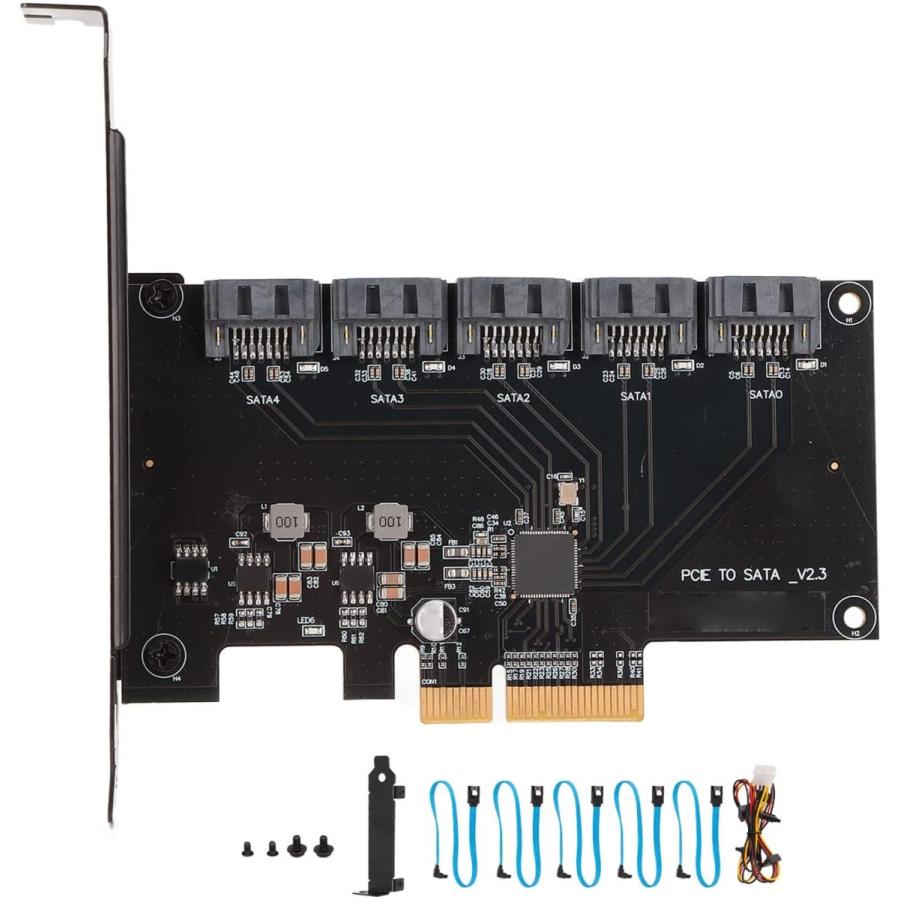 全店販売中PCIe to SATA Adapter Card Ports  MB585 Main Control Chip SSD Expansion Card 16TB Fast Transmission E Green Engine Controller Card for Win8