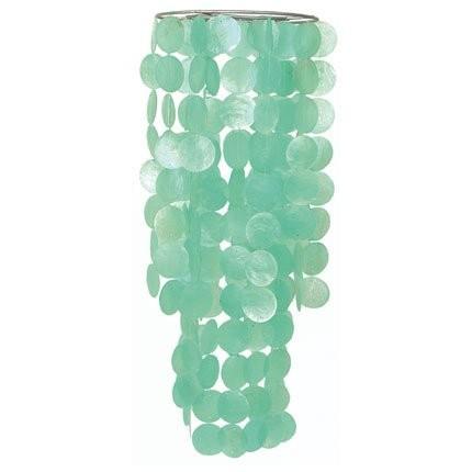 Turquoise Capiz Chandelier Light Shade Fair Trade Product