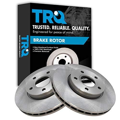 TRQ Front Disc Brake Rotor Pair Set for 2013-2018 Ford C-Max