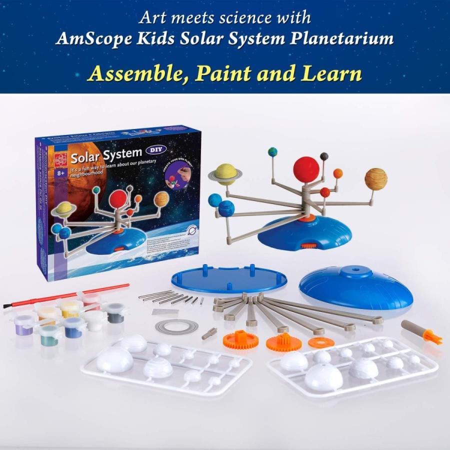 AmScope Kids Solar System Planetarium Build-It and Paint-It DIY STEM