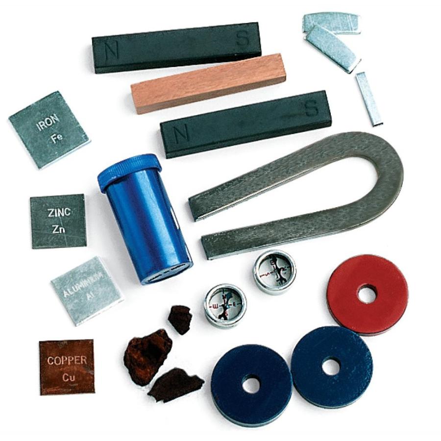 hand2mind Bulk Magnet Classroom Set with Ceramic Bar Magnets, Iron Fil