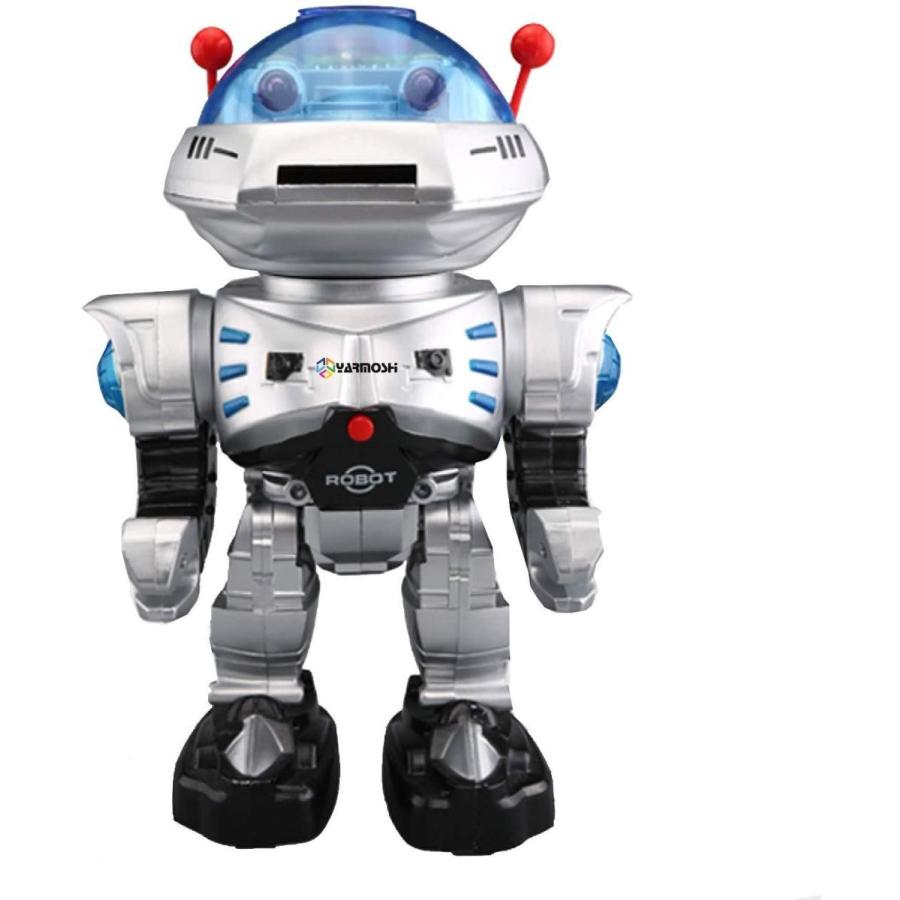 YARMOSHI Remote Control Combat Robot Toy Shoots Disks, Flashing Ligh