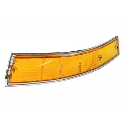 URO Parts 90163190304 Turn Signal Lens， Front Left， Amber w/Chrome Tri 