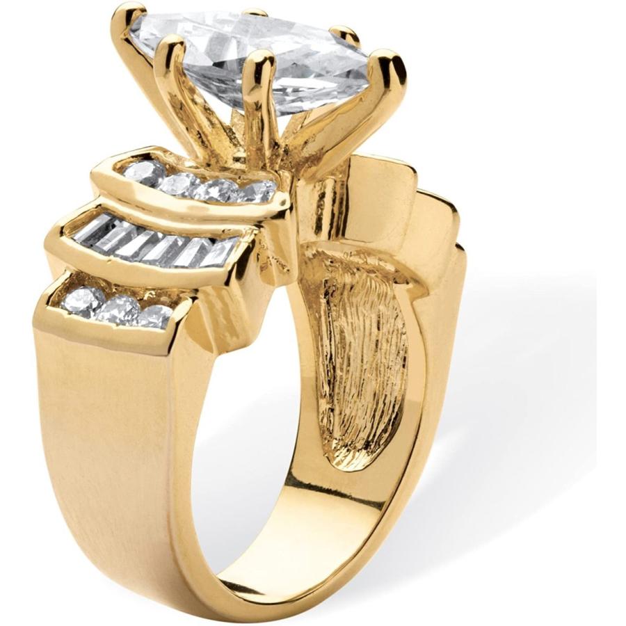 Palm Beach Jewelry 14K Yellow Gold Plated Marquise Cut Cubic Zirconia