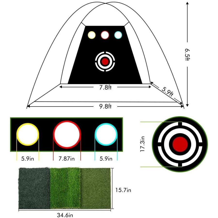 最高の Golf Practice Net 10 X 7ft Golf Hitting Net With Chipping Target Pock 信頼 Zoetalentsolutions Com