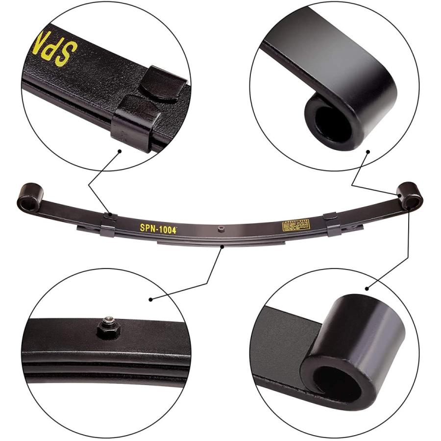 10L0L Heavy Duty Rear 3-Leaf Spring Kit with Bushings  Sleeves for 19
