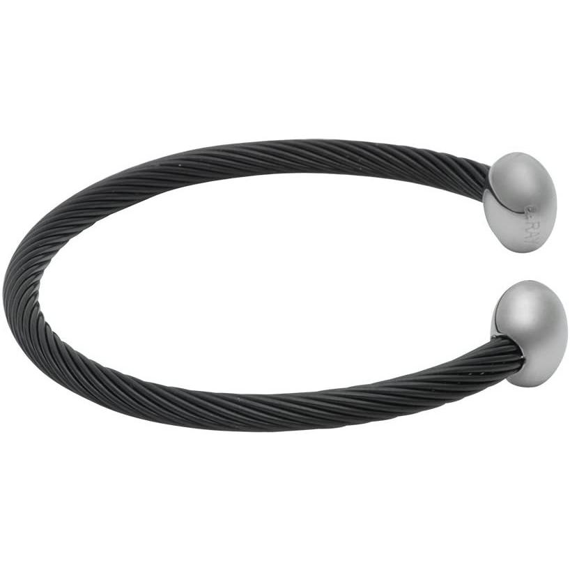 QRay Black and White Deluxe Stainless Steel Golf Athletic Bracelet (La