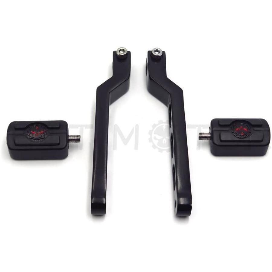 SMTBlack Aluminum Heel/Toe Shift Levers with Skull Shifter Pegs Compa