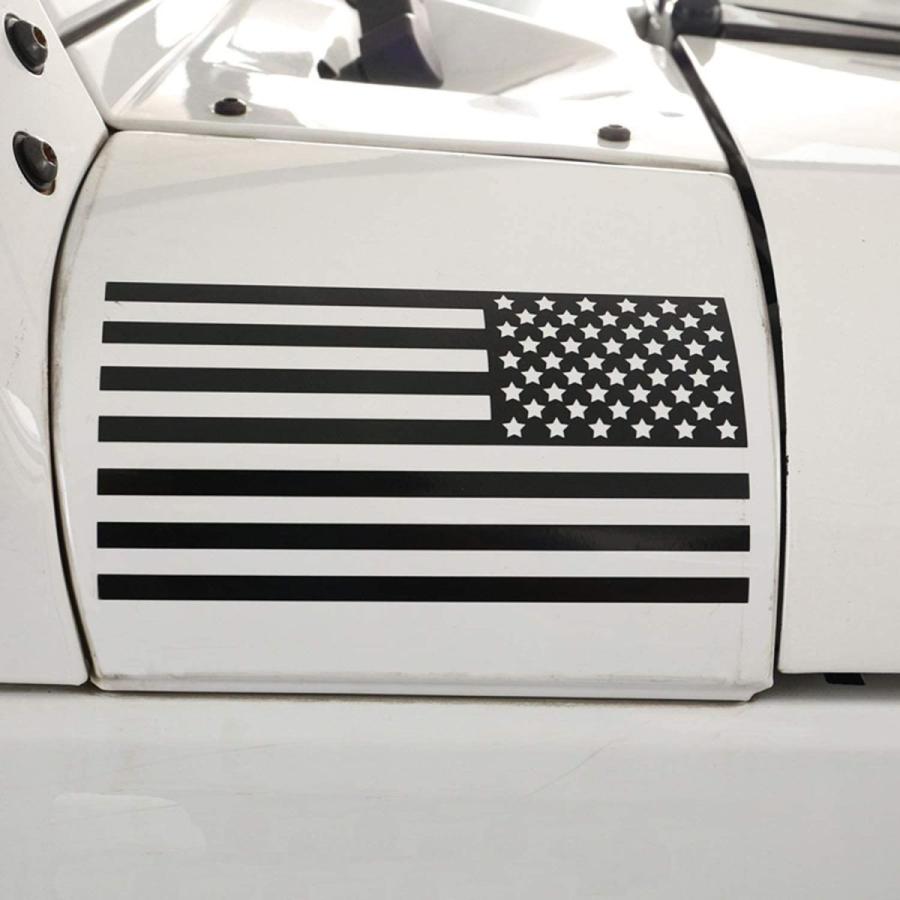 Hooke Road American Flag Stickers, Cowl Body Armor Decals for Car Pick