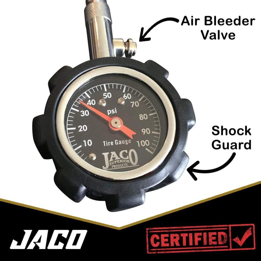 JACO Deluxe Tire Pressure Gauge 100 PSI