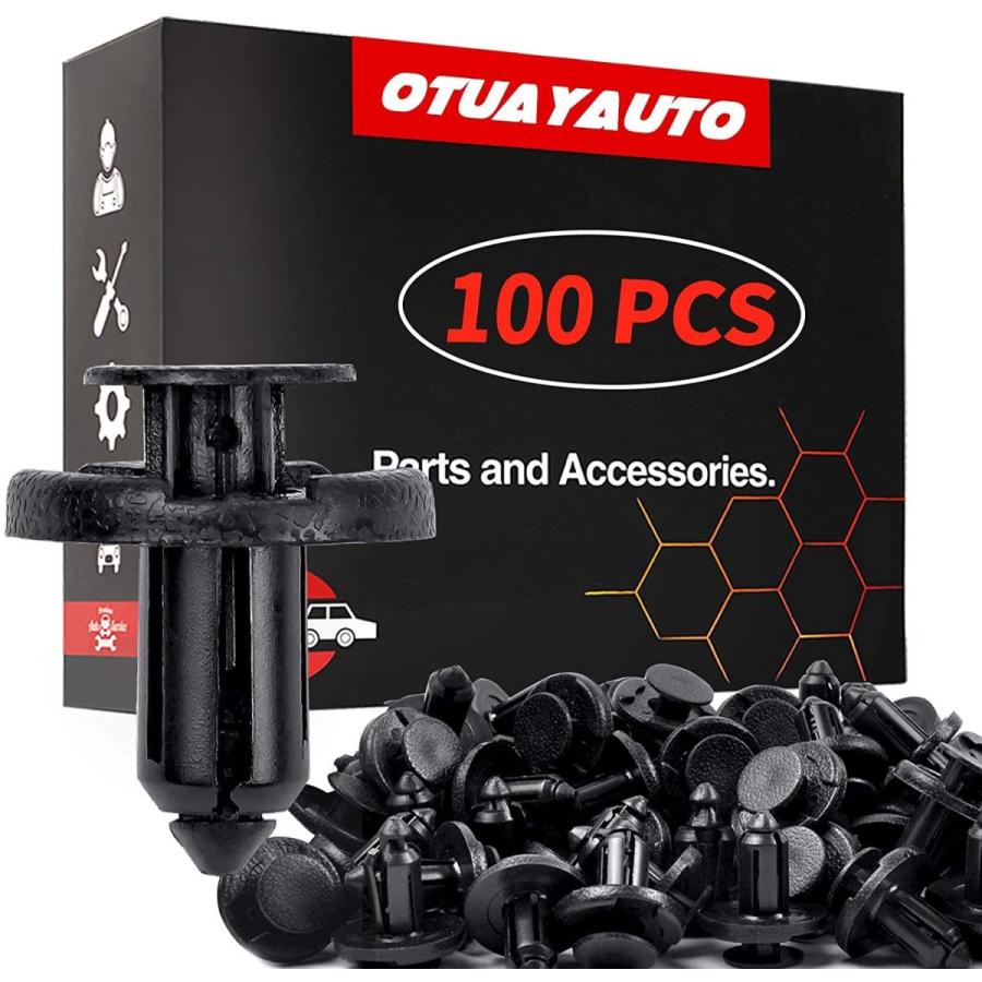 OTUAYAUTO　100Pcs　Front　Support　Clips,　Radiator　Retainer　Bumper　OEM#