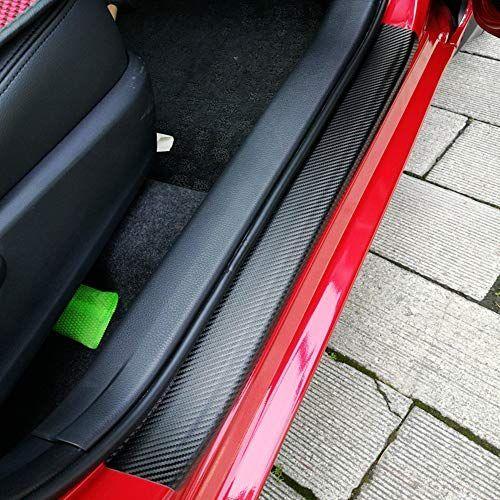 4Pcs　Car　Door　Carbon　Fiber　Sill　Cover　Plate　Scuff　Sill　Protector,Door