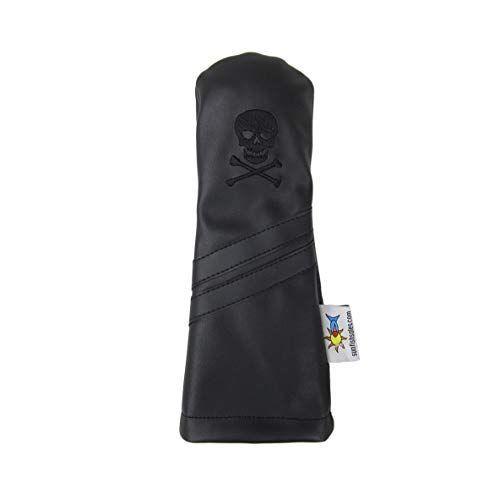Sunfish Skull and Crossbones Murdered Out Black Leather Hybrid Golf He