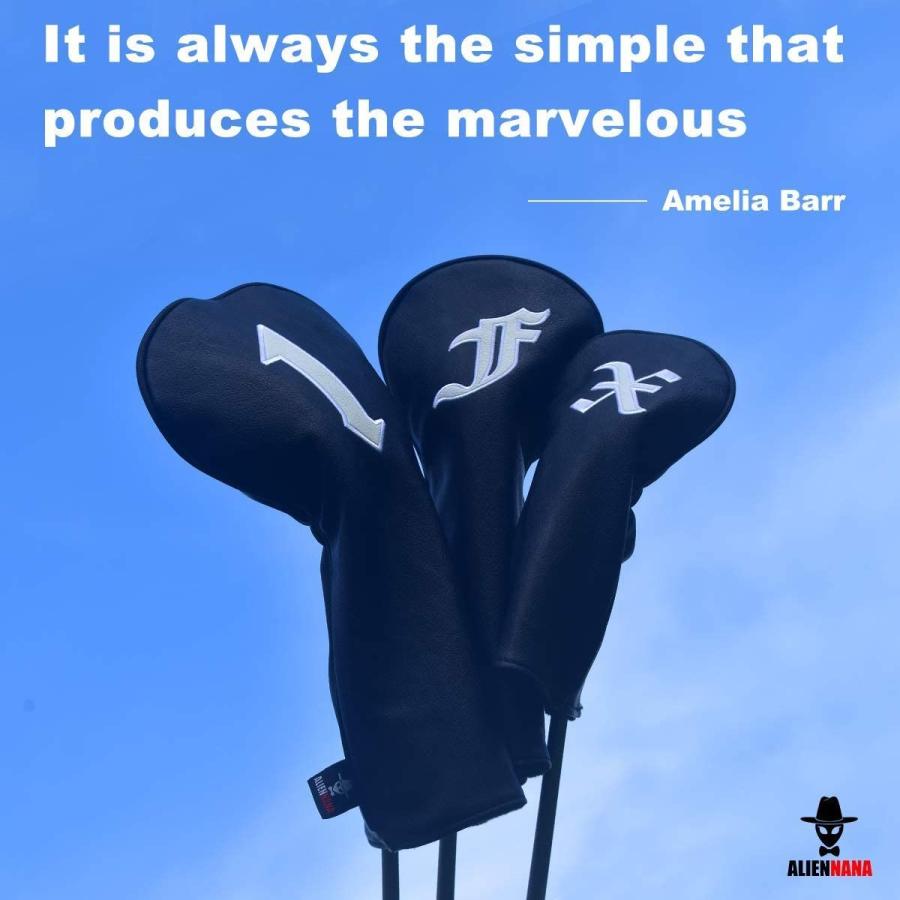 Aliennana Golf Club Headcover Set Leather Hand-Made 1 Wood Driver Head