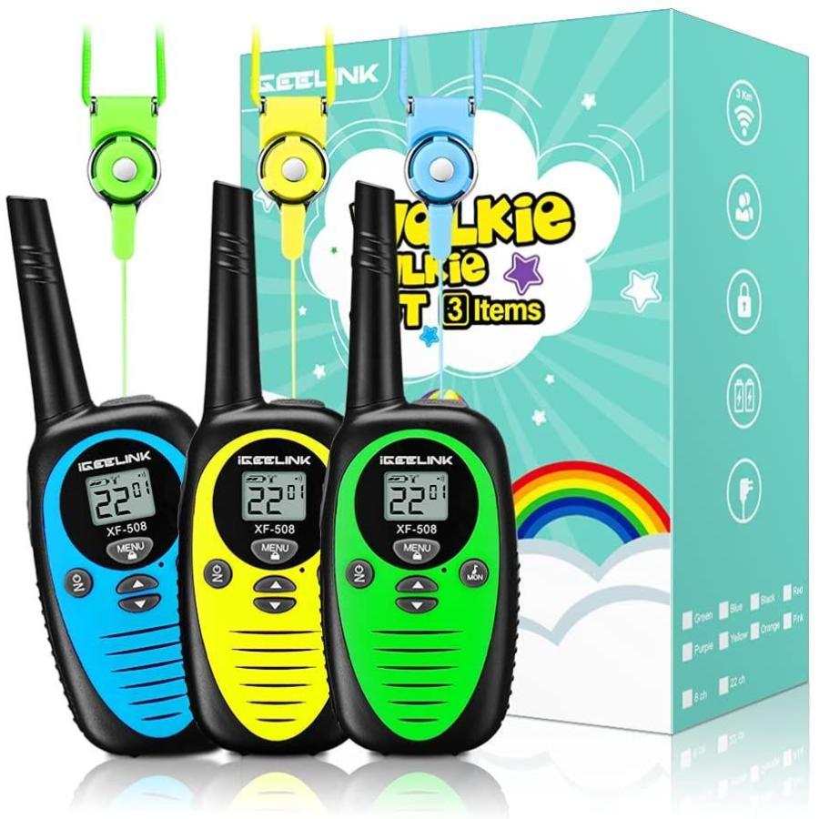 Kids Walkie Talkies, Walkie Talkies 3 Pack for 3-16 Miles Range, Walki