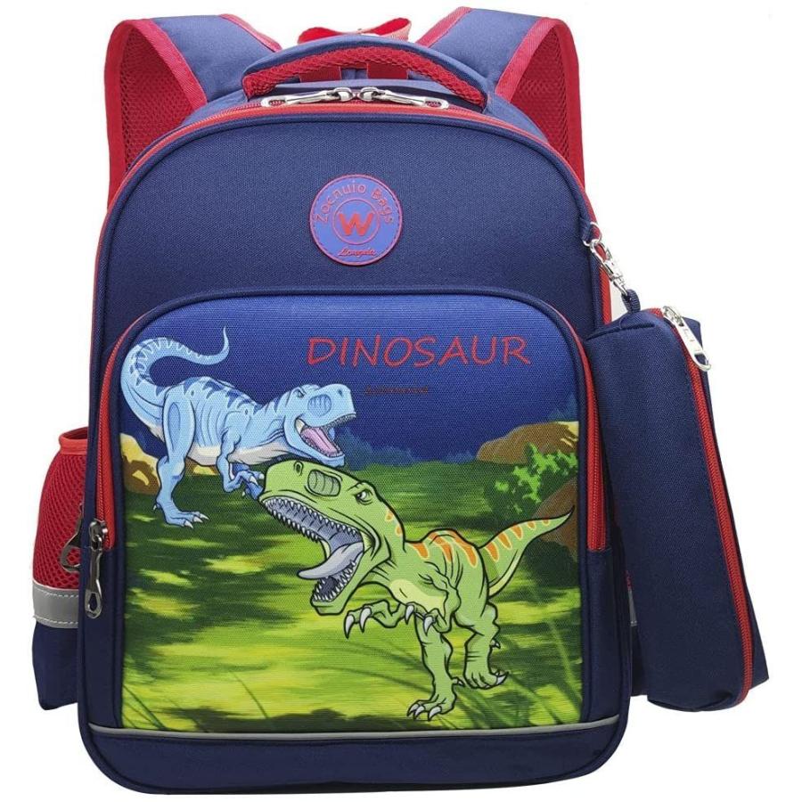 Cool Dinosaur Schoolbag for Boys Girls 2PCS Backpack with Pencil Bag f