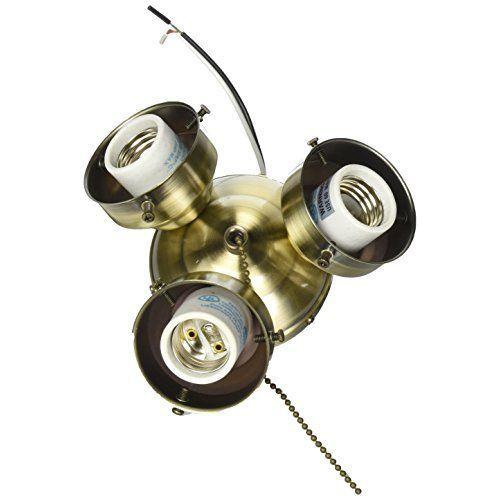 Fanimation F301AB Three Light Turtle Fitters Collection, 0, Antique Br