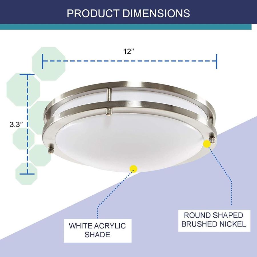 大人気新作 Laborate Lighting 12 Inch Led Ceiling Light Flush Mount Dimmable Cc シーリングファン