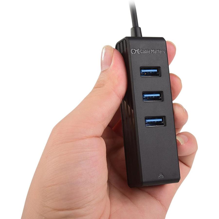 Cable Matters 3 Port USB C Hub with Ethernet (USB C to Ethernet