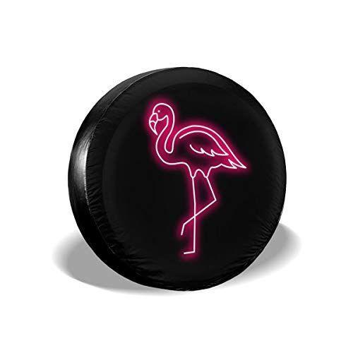 Pink　Flamingo　Spare　Cover　Tire　Waterproof　Wheel　UV　Sun　Dust-Proof　Tire