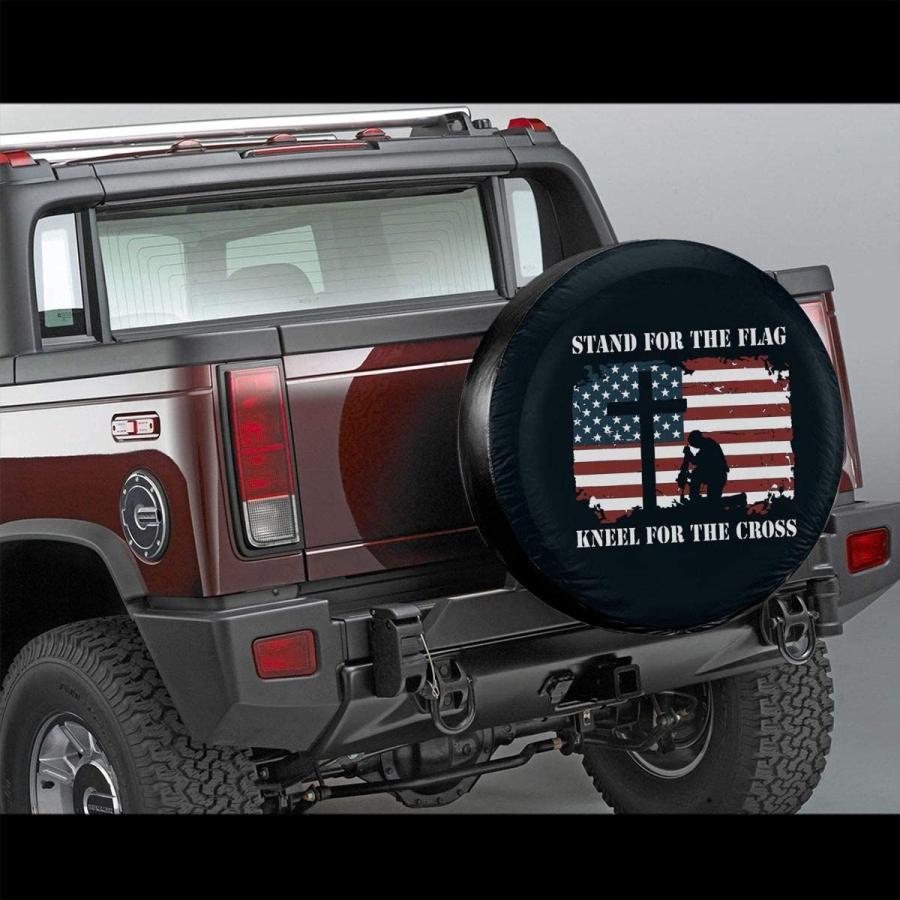 Stand for The Flag Kneel for The Cross Spare Tire Cover Waterproof Dus
