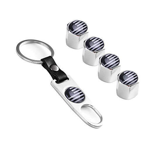 JUSTTOP　Car　Tire　f　and　Caps　Cover　Combo,　Valve　Stem　Universal　Keychain