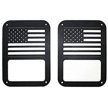 US　Flag　Tail　Light　Covers　Guards　for　2007-2018　Protectors　Wrangler　JK