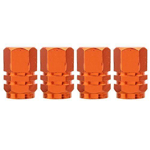 TOMALL Orange Hexagon Style Wheel Tyre Valve Stem Caps for Jeep SUV 4W