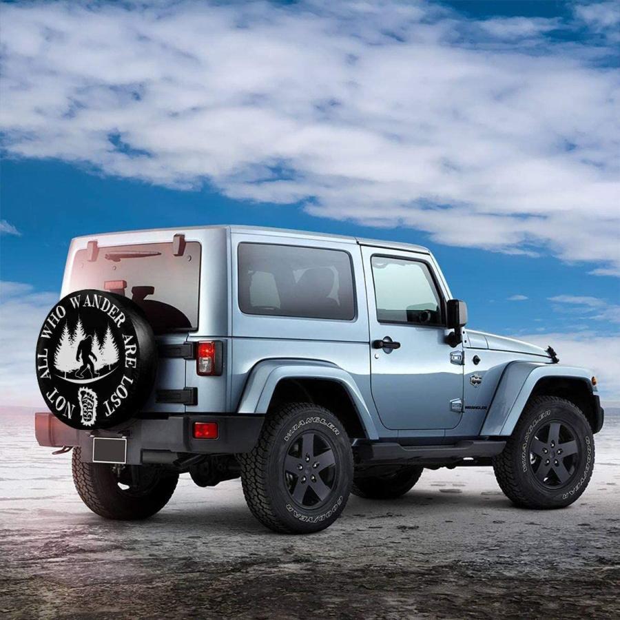 YZ-MAMU Not All Those Who Wander are Lost Spare Tire Cover Waterproof