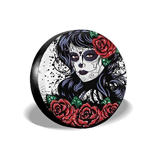 Foruidea　Vintage　Sugar　Tire　Skull　Spare　Girl　Waterproof　Dust-Pro　Cover