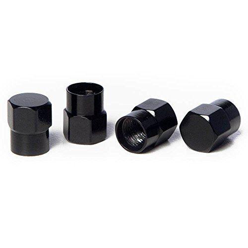 Circuit Performance VC3 Series Black Aluminum Valve Stem Caps (Set of