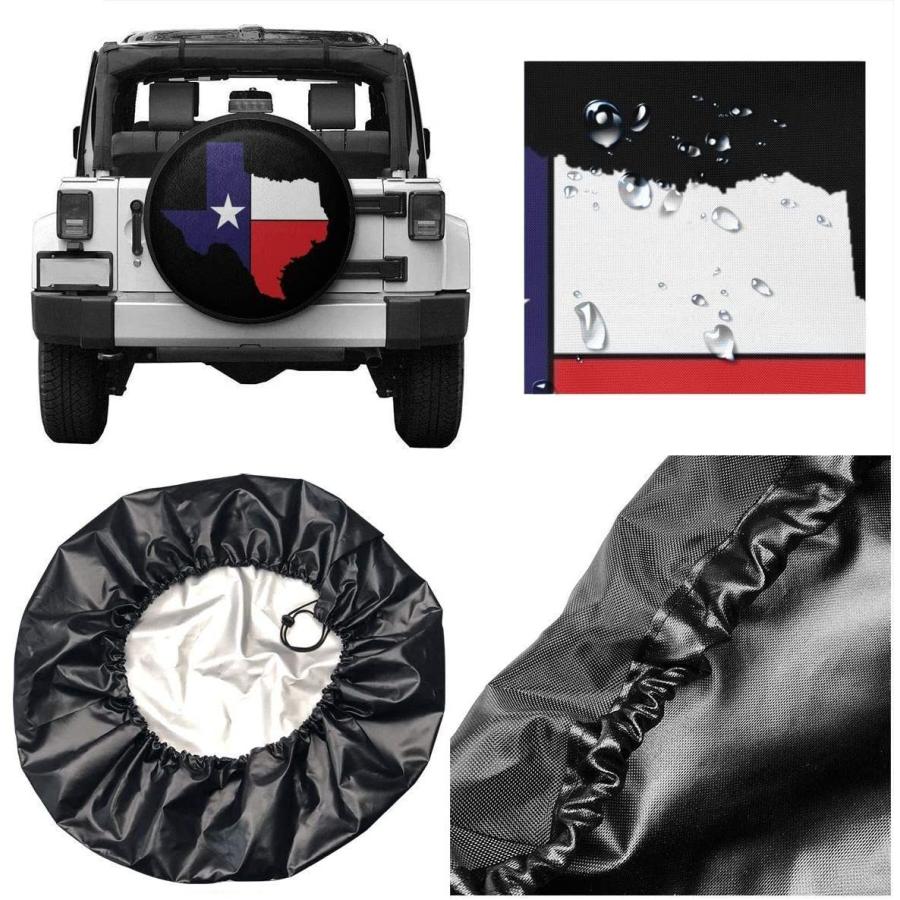 Foruidea　Texas　Flag　Spare　Dust-Proof　Waterproof　Cover　Tire　UV　Sun　Whee