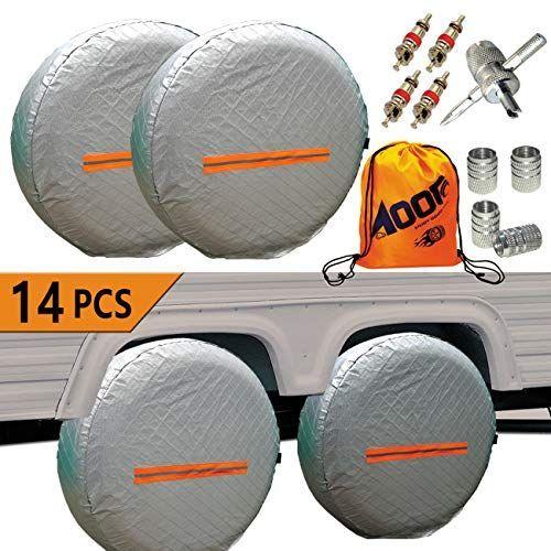AOOTF　Tire　Covers　RV　of　Wheel　Tire　Set　Covers　-Trailers　for　and　Tire
