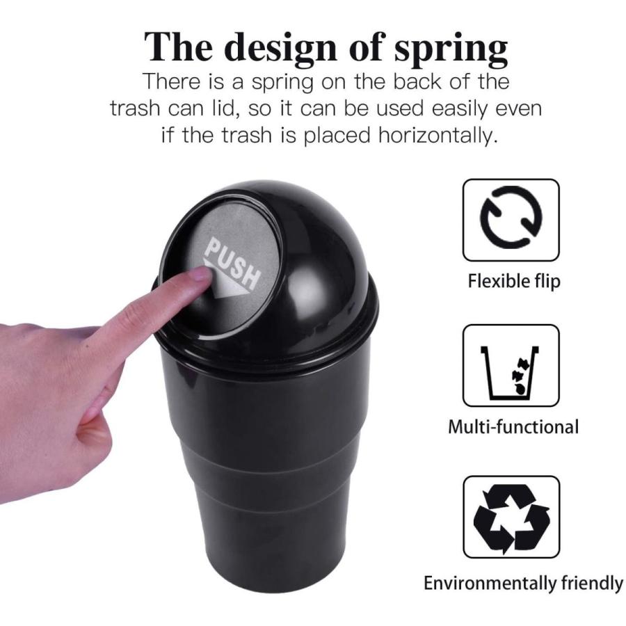 JUSTTOP　Mini　Car　Can,　Small　Trash　Can　Trash　Li　with　Automatic　Portable