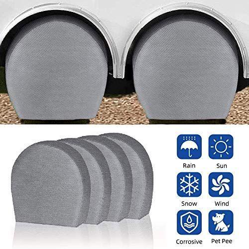 RV Tire Covers Trailer Spare Wheel Covers Set of for Truck, SUV, Tra