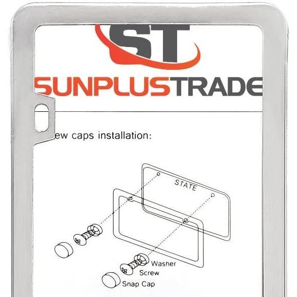 SunplusTrade　PCS　Stainless　License　Plate　Steel　Polish　Mirror　Frame