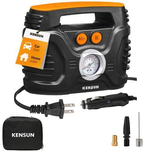 Kensun AC DC Power Supply Portable Air Compressor Pump with Analog Dis