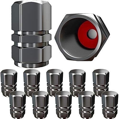 Tire Valve Caps (12 Pack) Heavy-Duty Stem Covers Dust proof, with O