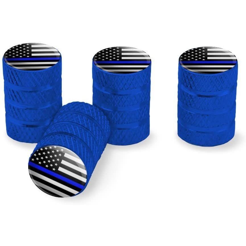 Graphics　and　More　Thin　Blue　Wheel　American　Tire　Line　Flag　Rim　Aluminum