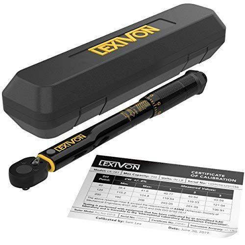 LEXIVON　Inch　Pound　2.26~22　4-Inch　in-lb　Torque　20~200　Wrench　Drive