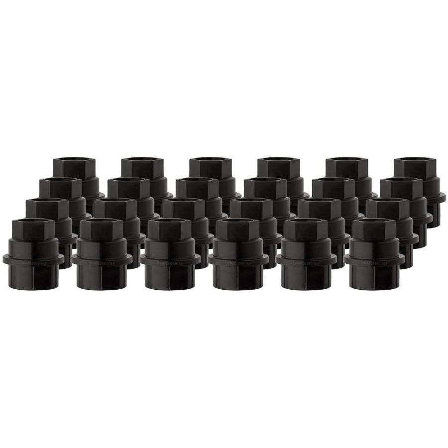 Black　Wheel　Lug　for　Nut　24　Cap　GMC　Cover　Chevrolet　and　Pack
