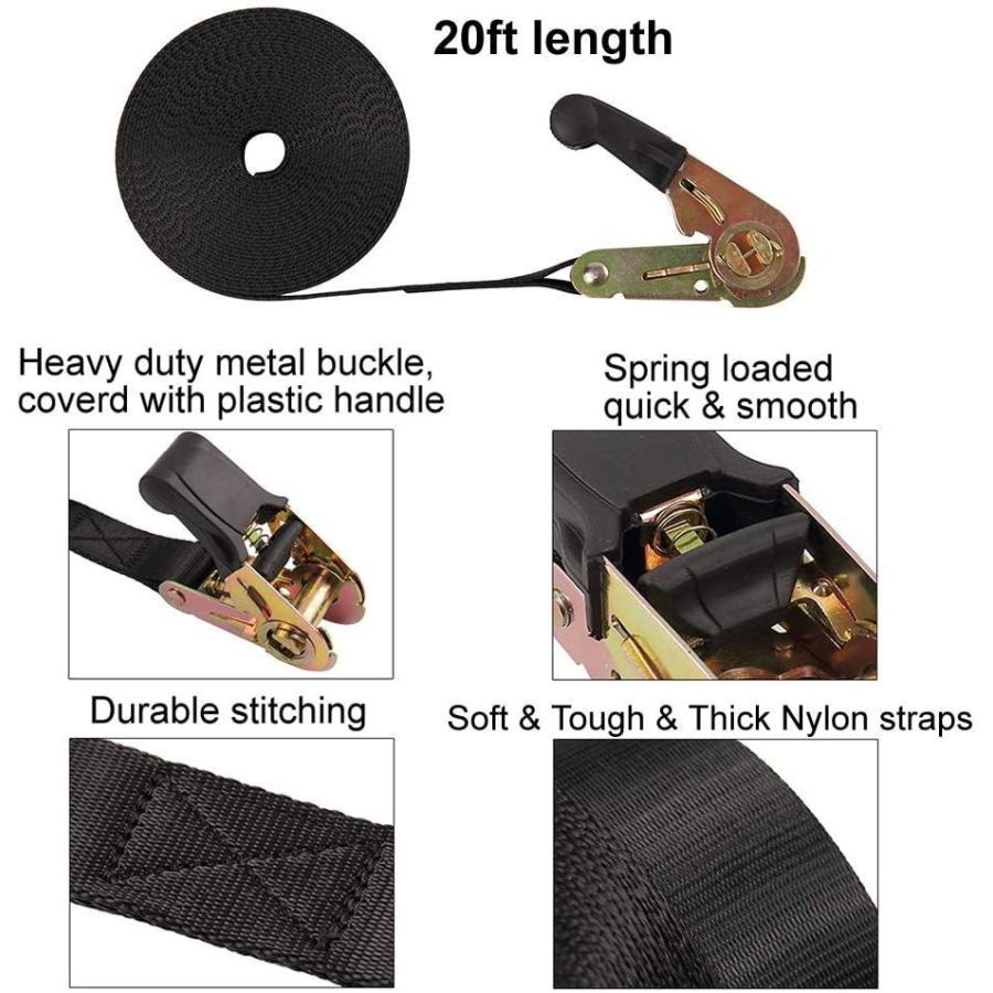 Endless　Ratchet　Tie　Downs,　Ny　Heavy　Duty　Cargo　Down　Tie　Straps　Durable