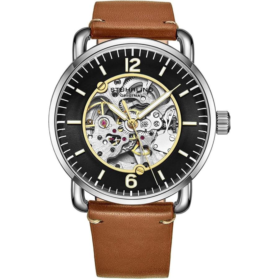 上品なスタイル Skeleton Original Stuhrling Watches Sel Watch Automatic Mens - Men for 腕時計