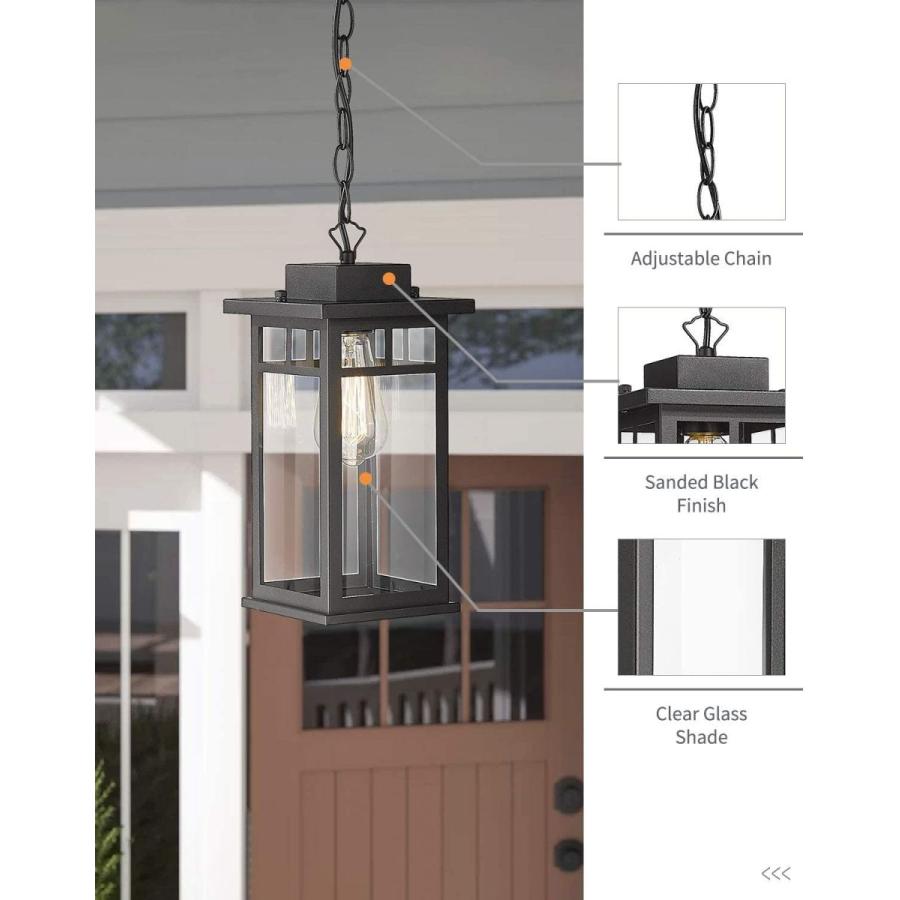 未使用 CALDION Outdoor Pendant L Hanging Lantern 1-Light Fixture, Light Porch  アウトドア寝具
