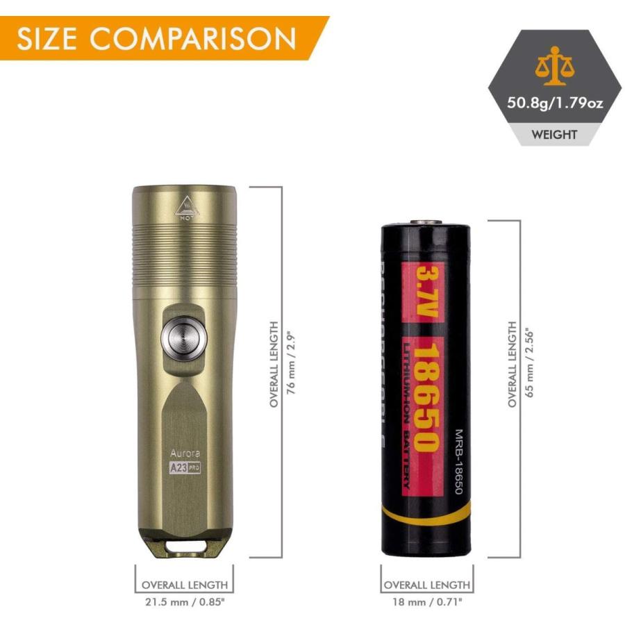 RovyVon Aurora A23 Pro LED Flashlight 1000 Lm Super Bright， Handheld F RovyVon Aurora A23 Pro LED Flashlight Lm Super Bright， Handheld