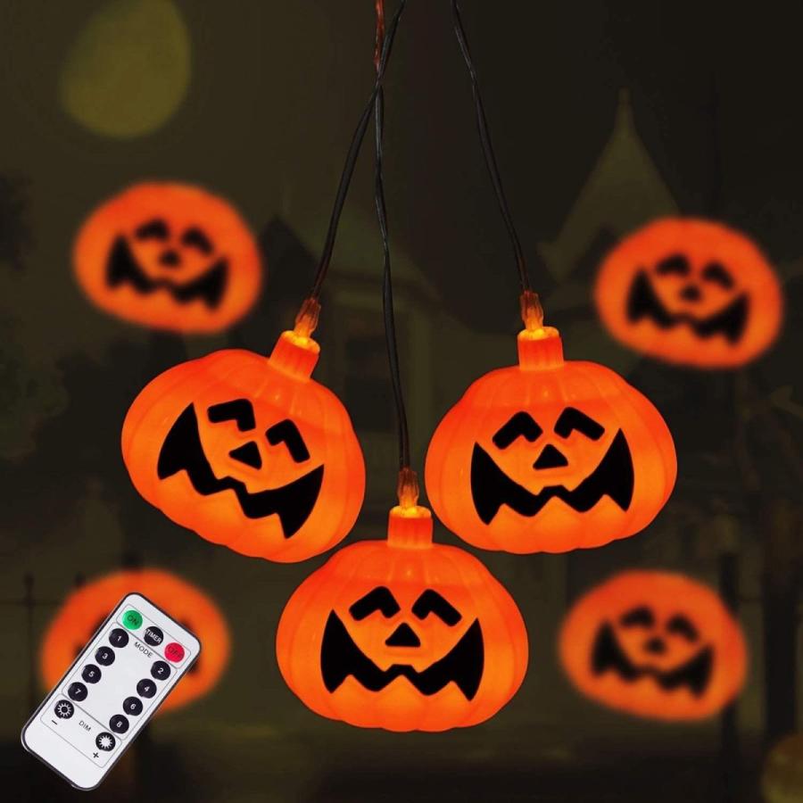 Halloween Decorations 20 LED Pumpkin String Lights， Lights