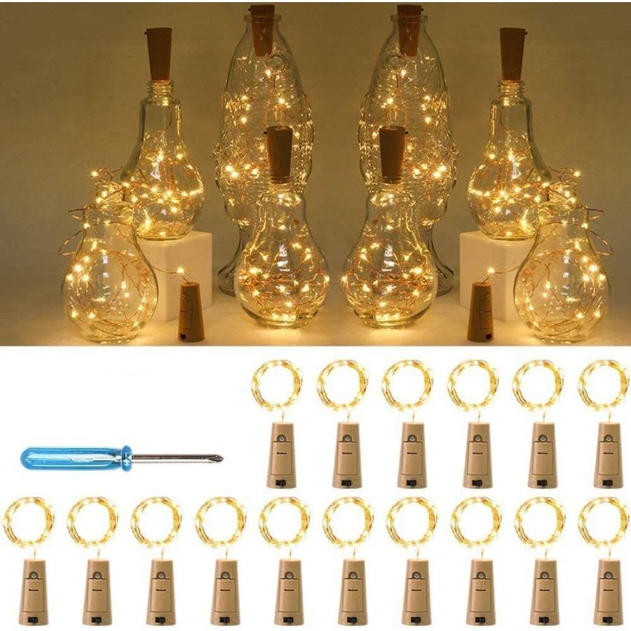 Wine Bottle Lights， 16Packs of LED Copper Wire Light Battery