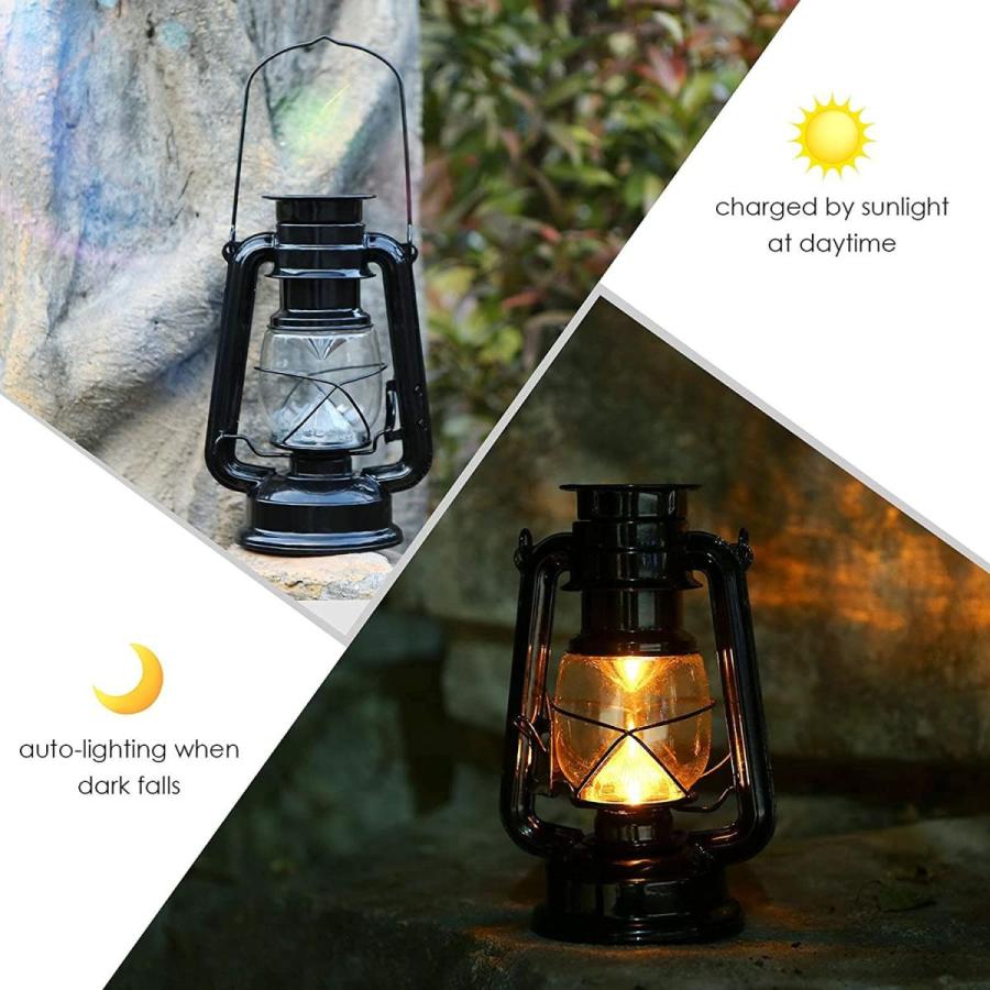 LED Solar Vintage Lantern Packs, Tom-shine Solar Lantern Outdoor Han
