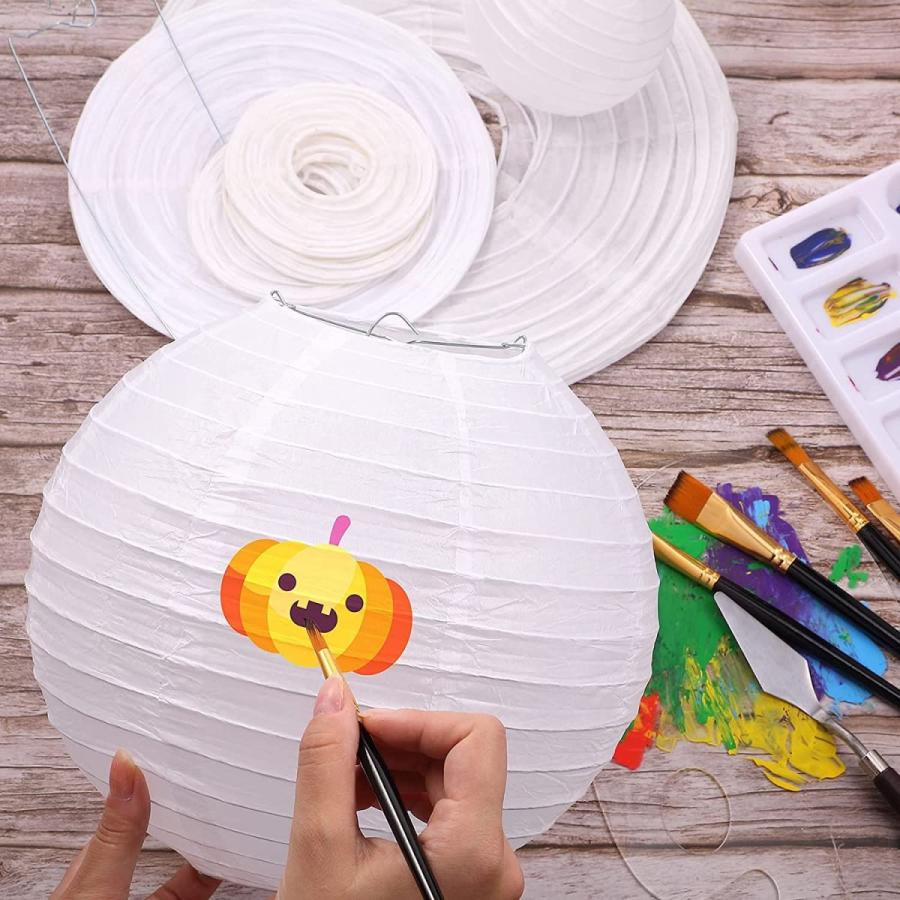 18 Piece Round Chinese Paper Lantern with Clear Nylon Thread， Aluminum Piece Round Chinese Paper Lantern with Clear Nylon Thread， Aluminum